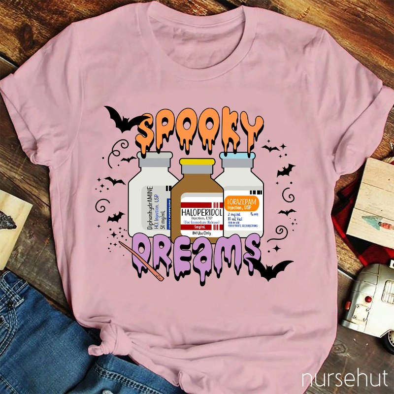 Halloween Spooky Dreams Nurse T-Shirt
