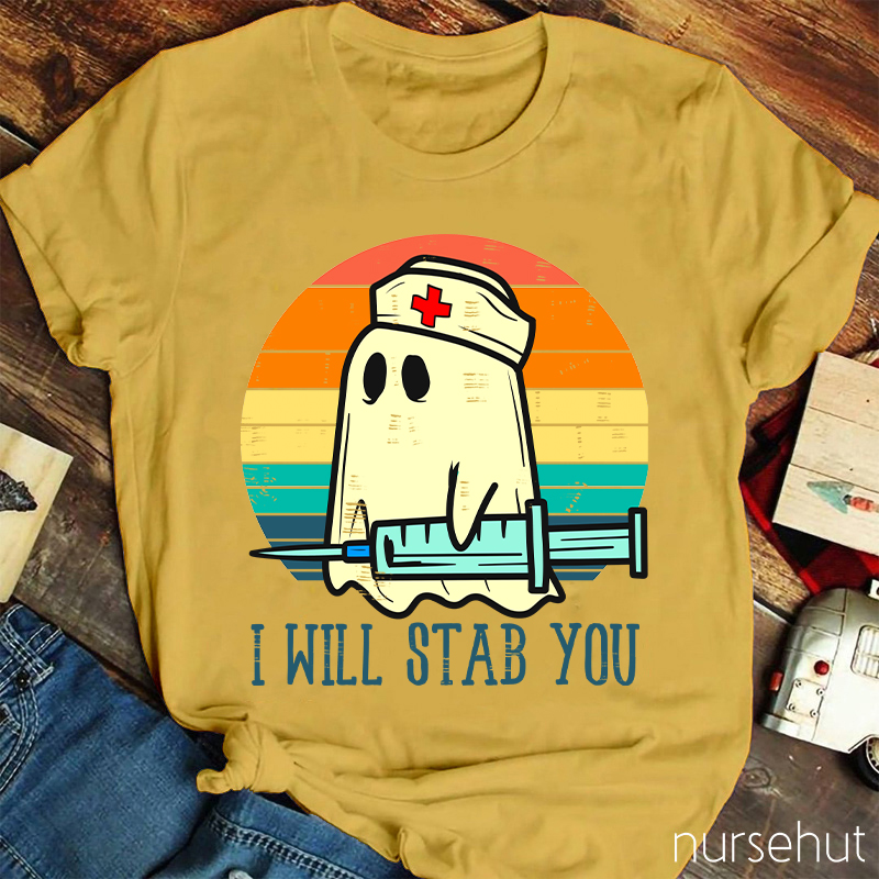 Boo I Will Stab You Nurse T-Shirt