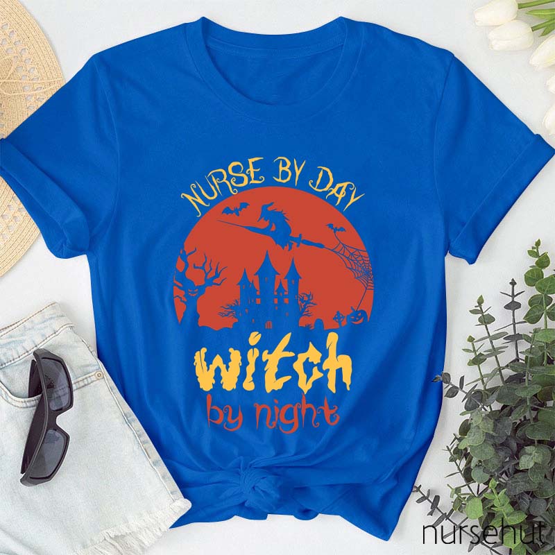 Nurse By Day Witch By Night Nurse T-Shirt
