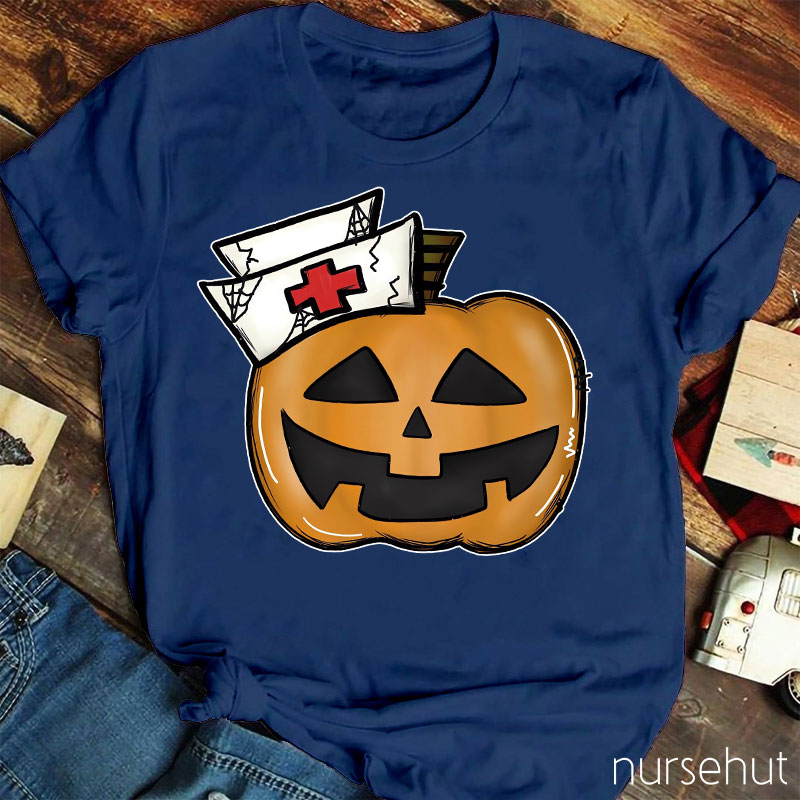 Halloween Pumkin Nurse T-Shirt