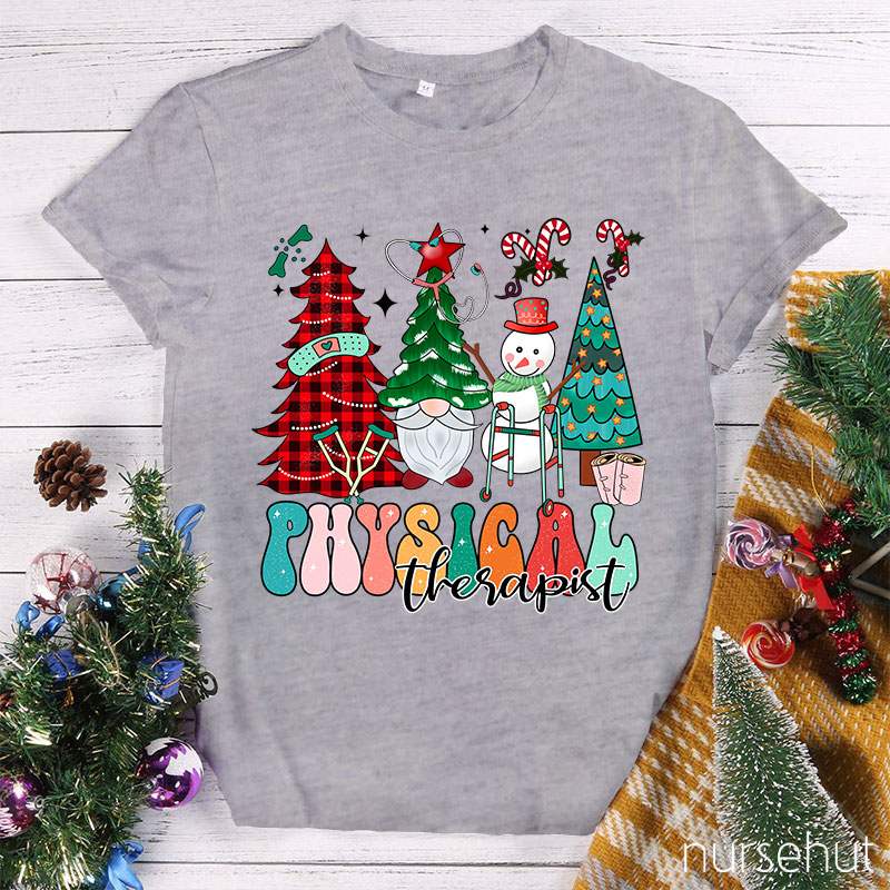 Physical Therapist Christmas Vibes Nurse T-Shirt