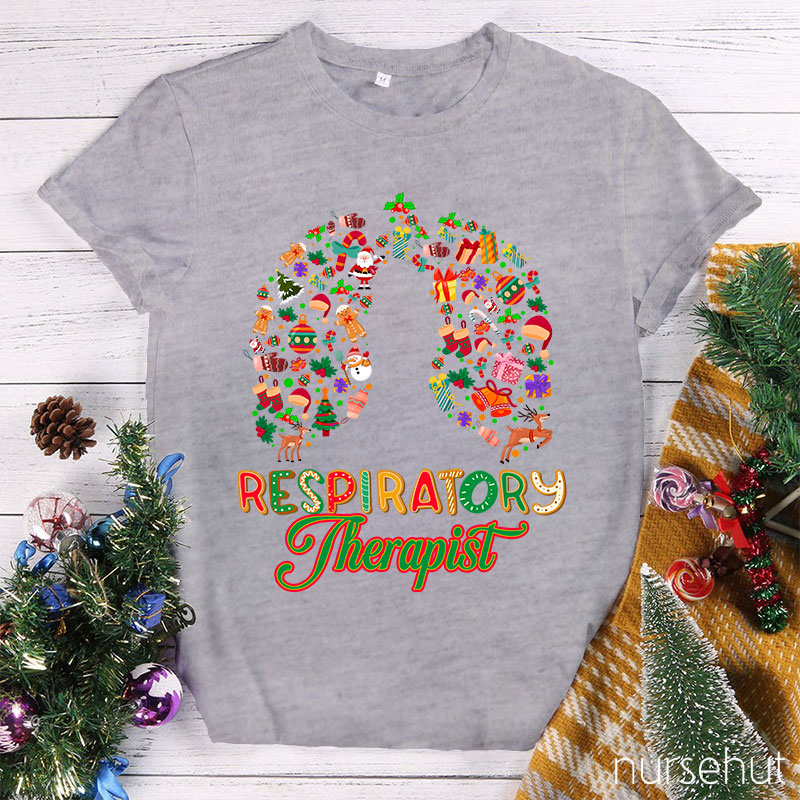 Christmas Vibes Respiratory Therapist Nurse T-Shirt