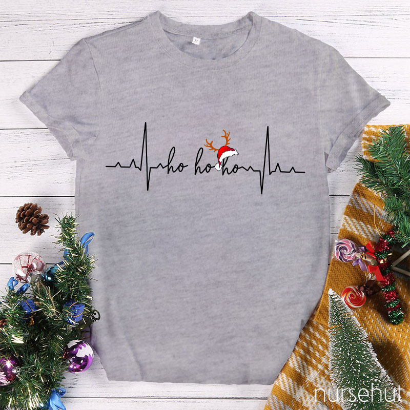 The Heart Beats Before Christmas Are Happy Nurse T-Shirt