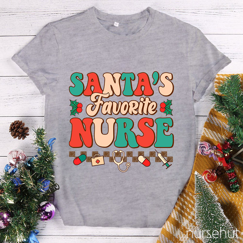 I'm Santa's Favorite Nurse T-Shirt