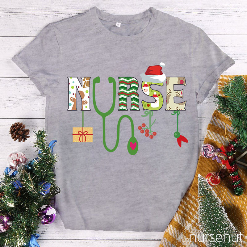 Nurse Christmas Winter Vibes Nurse T-Shirt