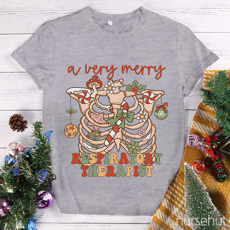 A Very Merry Respiratory Therapist Nurse T-Shirt