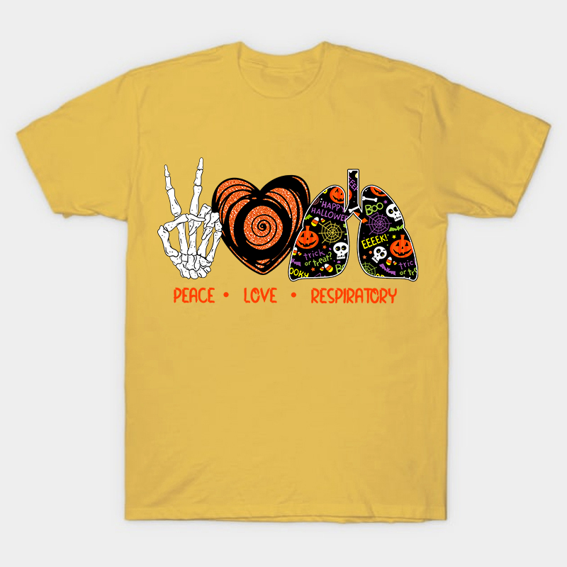 Peace Love Respiratory Nurse T-Shirt