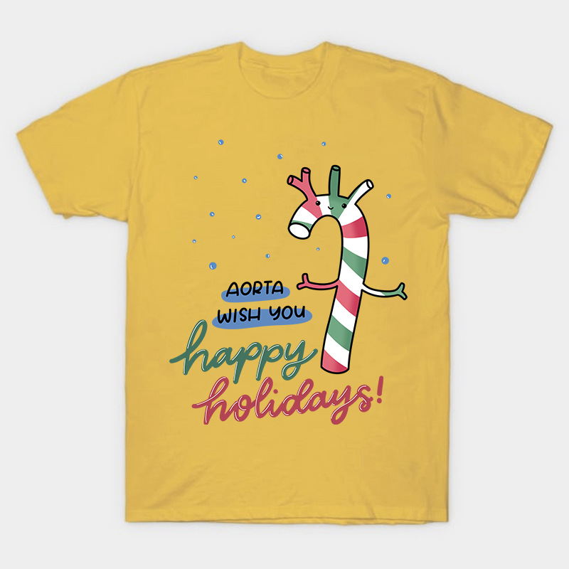 Aorta Wish You Happy Holidays Nurse T-Shirt
