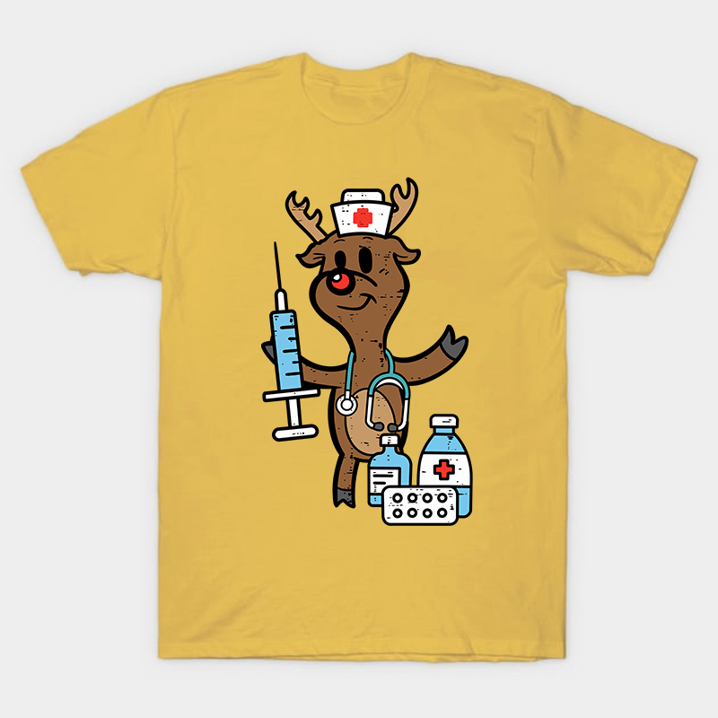 Christmas Elk Nurse T-Shirt