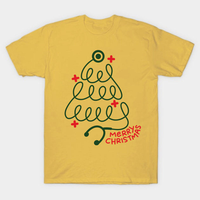 Merry Christmas Christmas Tree Nurse T-Shirt