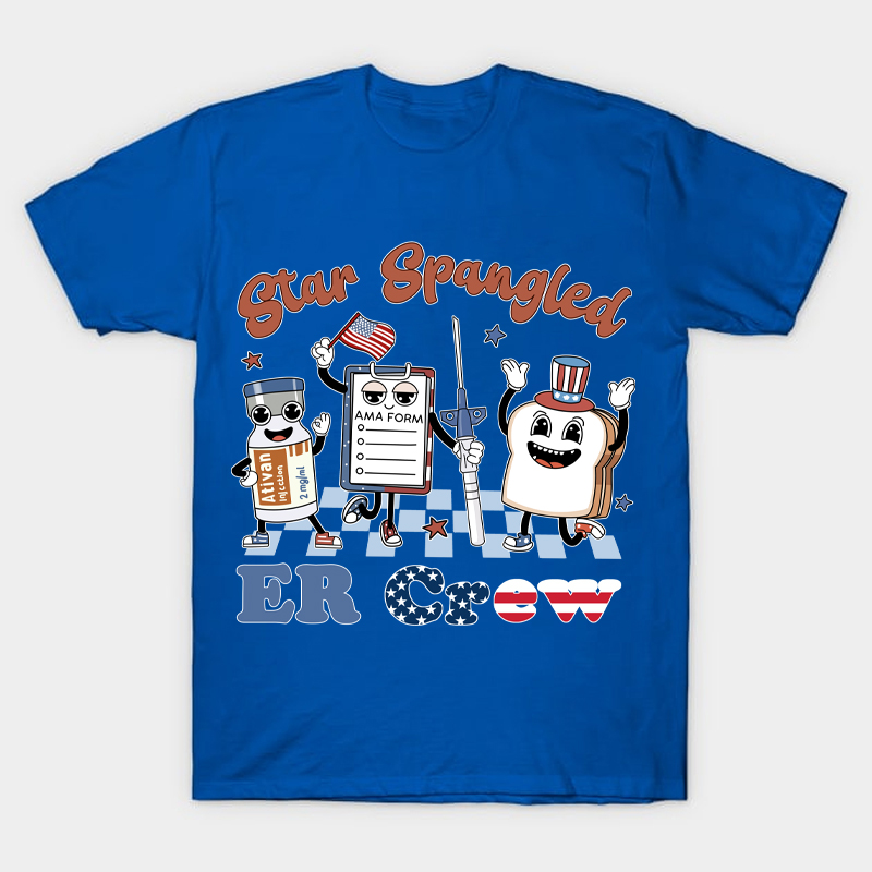 Personalized Department Star Spangled Crew Nurse T-Shirt