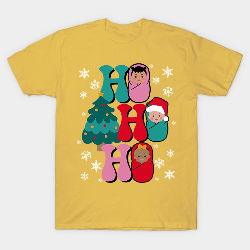 Ho Ho Ho Christmas Nurse T-Shirt