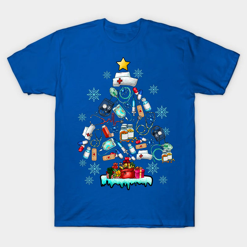 Nurse Christmas Trees Nurse T-Shirt