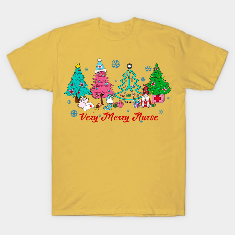 Nurse Christmas Tree With Gnome Nurse T-Shirt