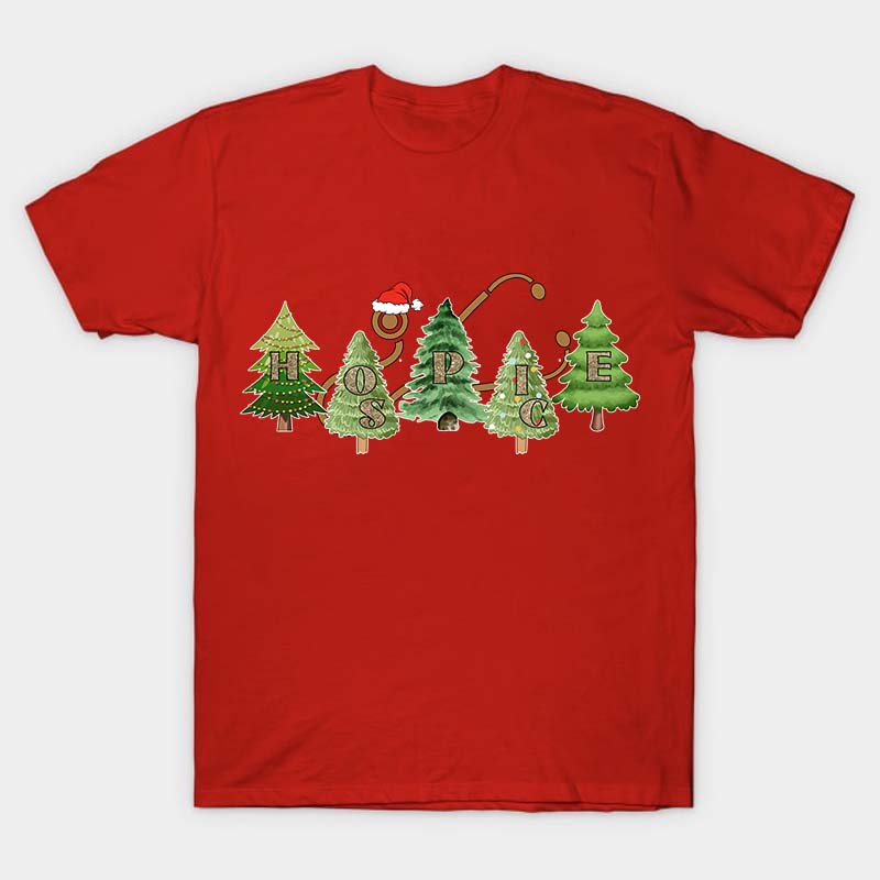 Hospice Christmas Tree Nurse T-Shirt