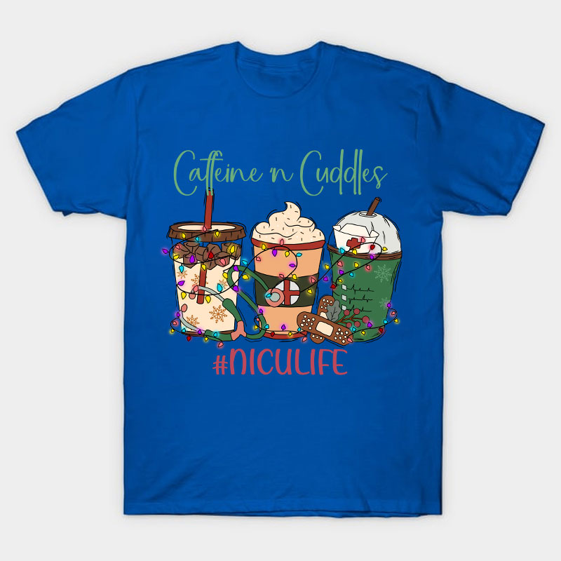 Personalized Caffeine Cuddles Nurse T-Shirt