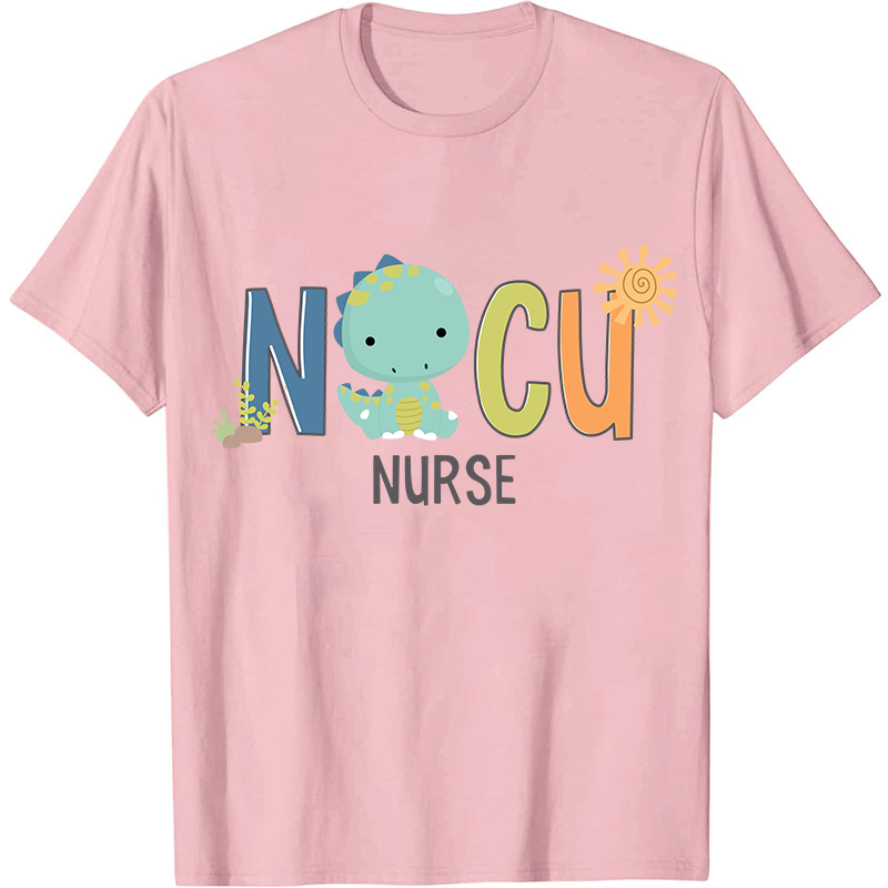 NICU Cute Dinosaur Nurse T-Shirt