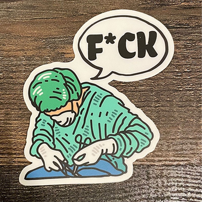 5 PCS Funny Surgeon Nurse Stickers
