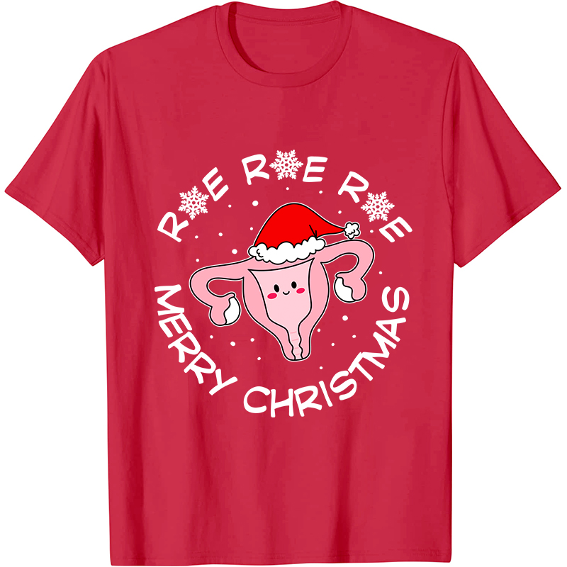 Roe Roe Merry Christmas Nurse T-Shirt