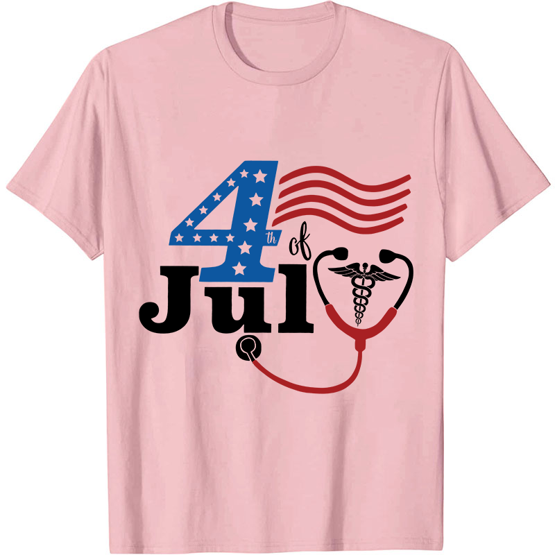 Happy Independence Day The Fourth Of July Nurse T-Shirt