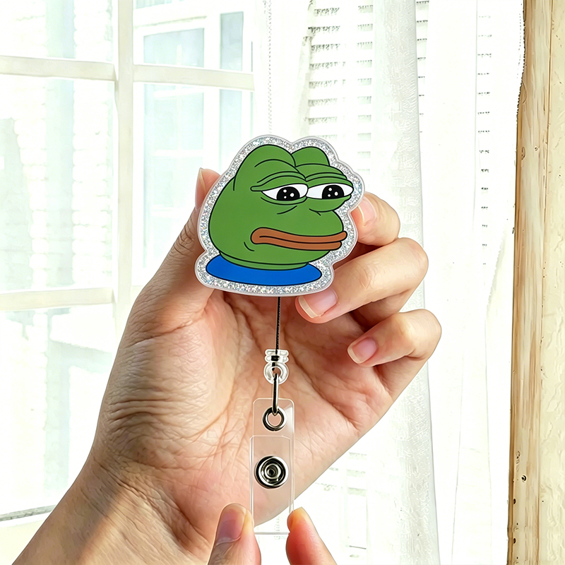 Sad Frog Nurse Badge Reel