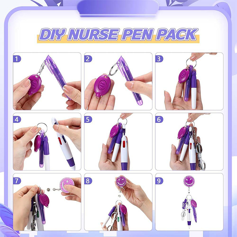 Glitter Smiley Nurse Badge Reel