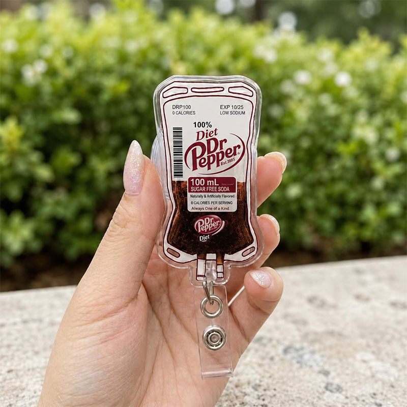 Diet Coke IV Bag Badge Reel