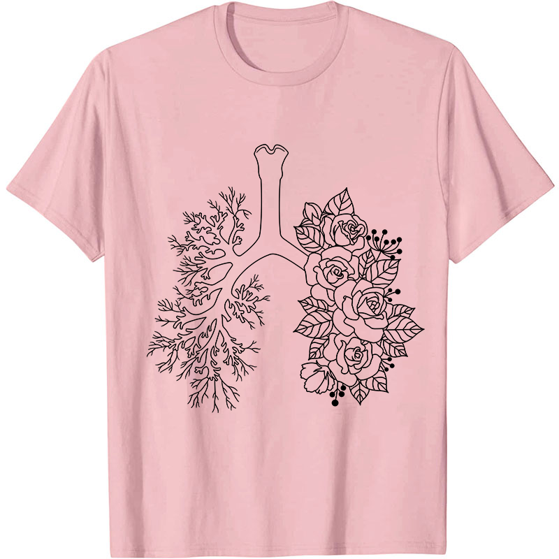 Floral Lung Nurse T-Shirt