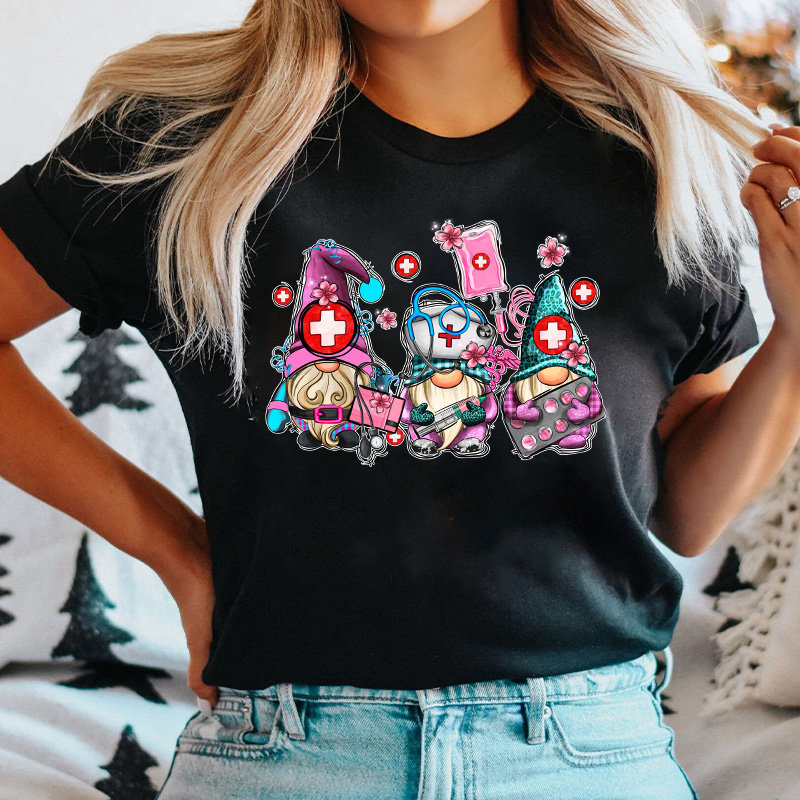 Valentine Gnome Nurse T-Shirt