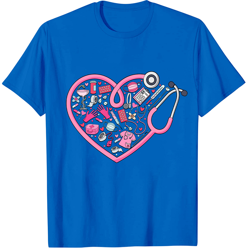 Heart Nurse Valentine's Day Nurse T-Shirt