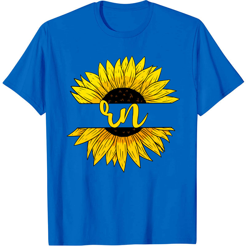 Personalized Job Title Sunflower Nurse T-Shirt
