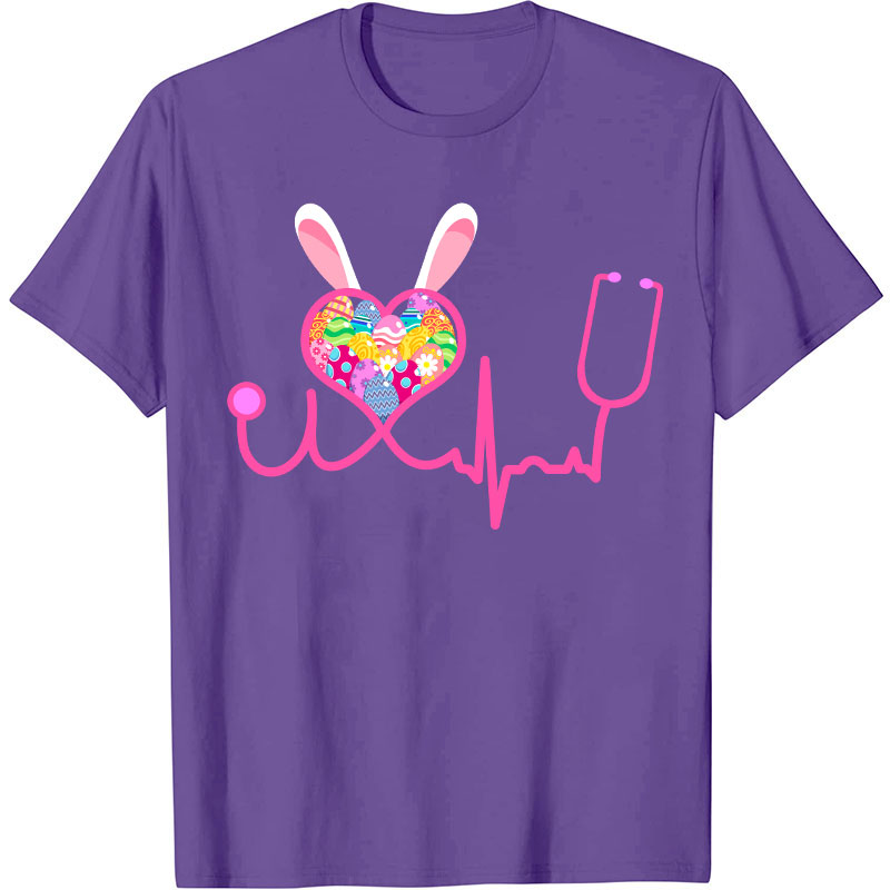 Easter Egg Heartbeat Stethoscope Nurse T-Shirt