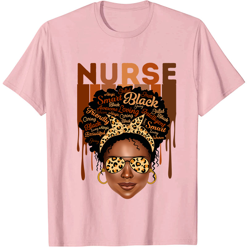 Smart Black Loving Caring Nurse T-Shirt