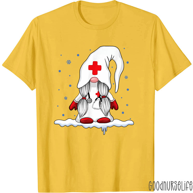 Gnome Snowman Nurse T-Shirt