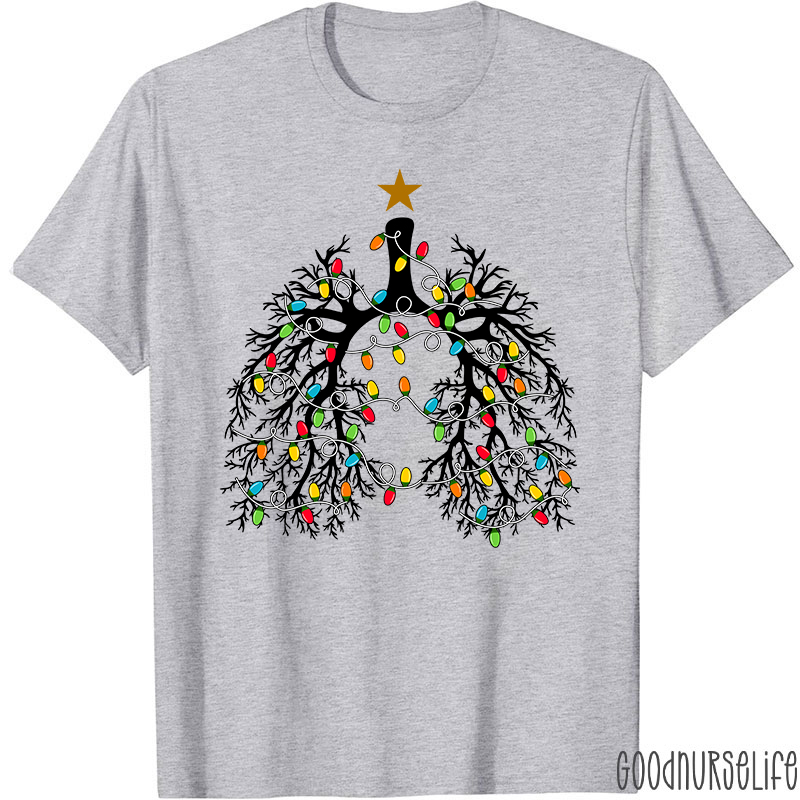 Respiratory Therapist Lung Christmas Nurse T-Shirt