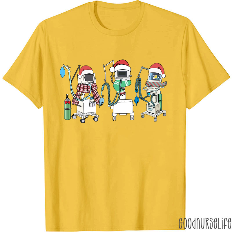 Ventilator Respiratory Therapist Christmas T-Shirt