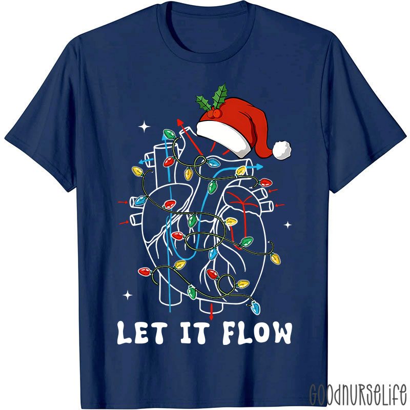 Let It Flow Christmas Light Nurse T-shirt