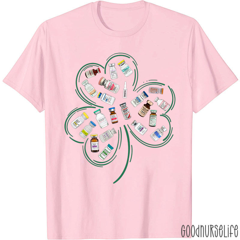 Medicine And Clover Nurse T-Shirt