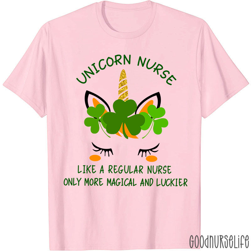 Nurse Unicorn St Patrick Nurse T-Shirt