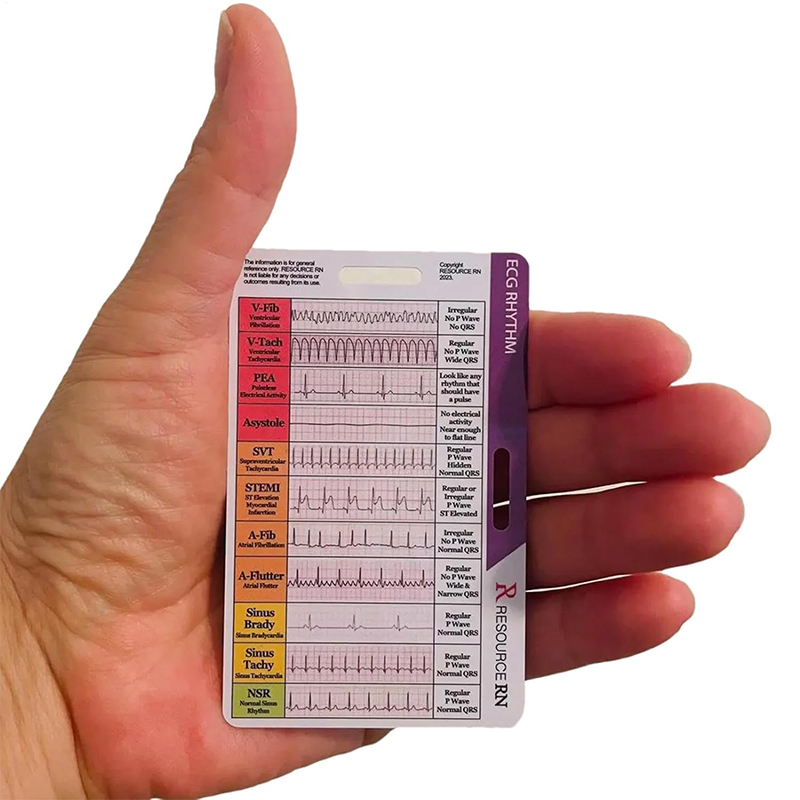 ECG EKG Rhythm Pocket Card
