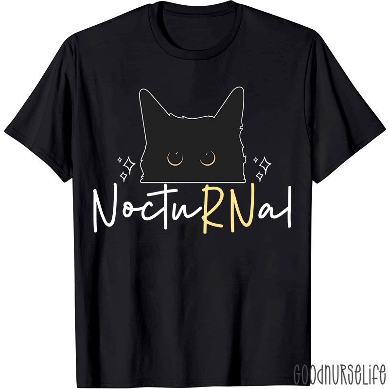 Black Cat Nocturnal Nurse T-Shirt