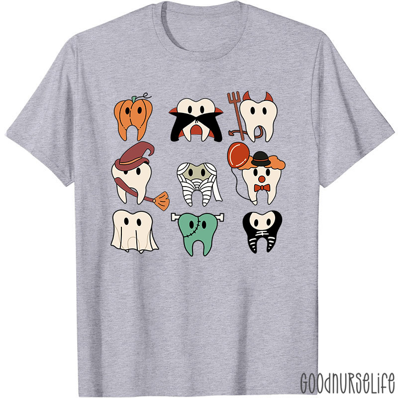 Halloween Tooth Queue Dental T-Shirt
