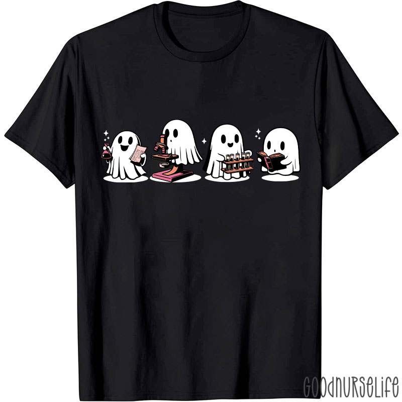Halloween Cute Ghost Laboratory T-Shirt