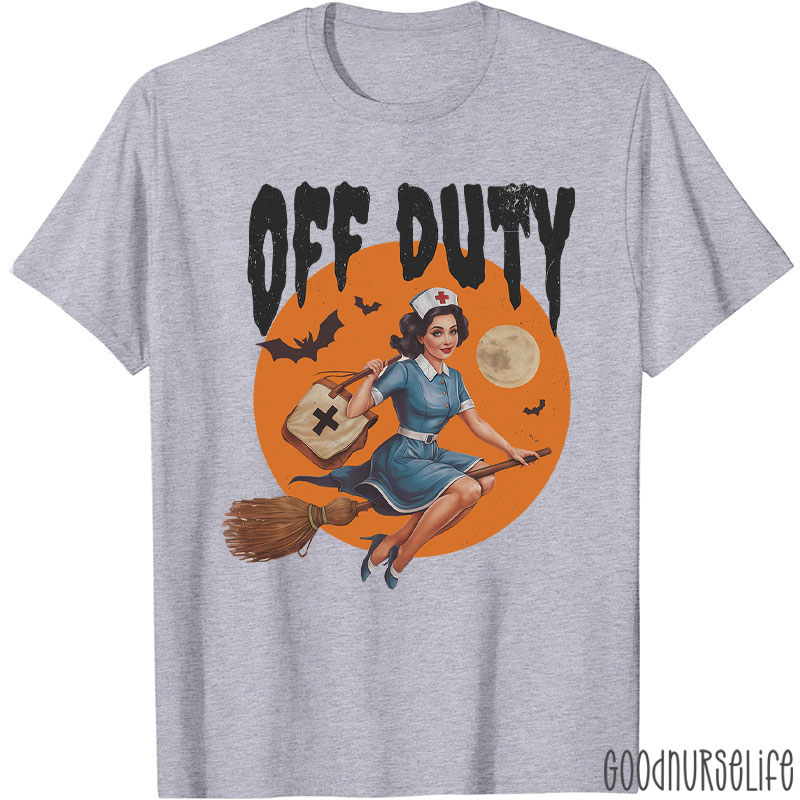 Spooky Nurse Off Duty Halloween Party Nurse T-Shirt