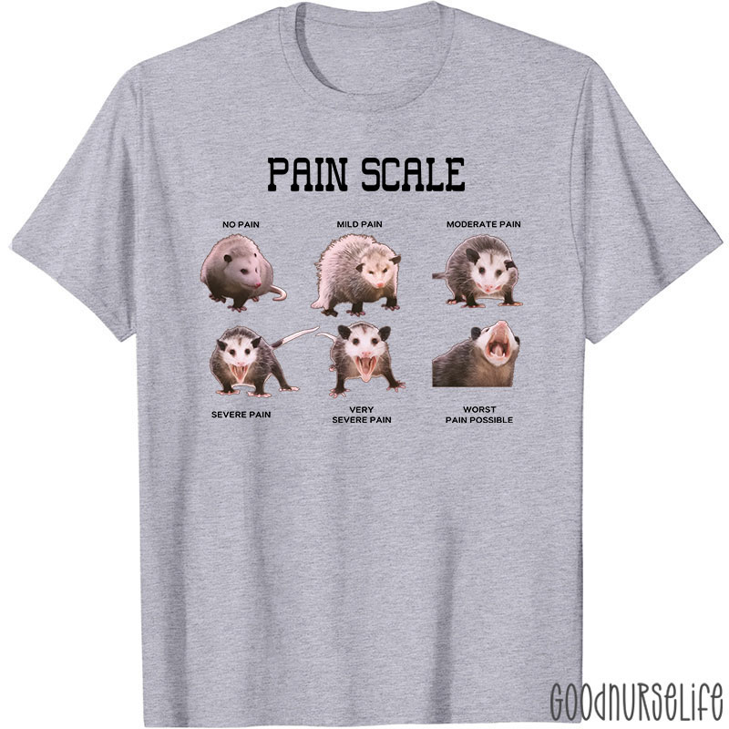 Funny Nurse Pain Scale Pain Assessment Nurse T-Shirt