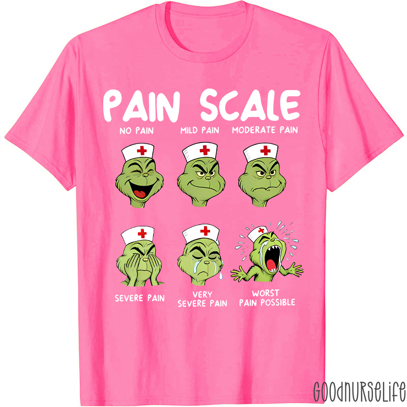 Funny Mean Nurse Pain Scale Nurse T-Shirt