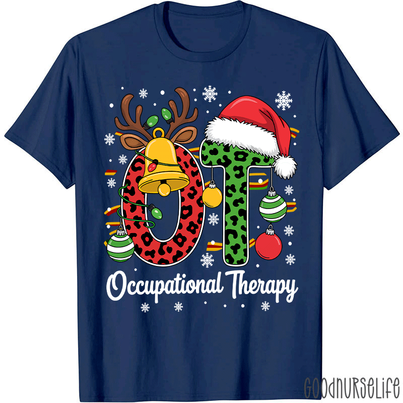 Leopard Printed OT Christmas T-Shirt