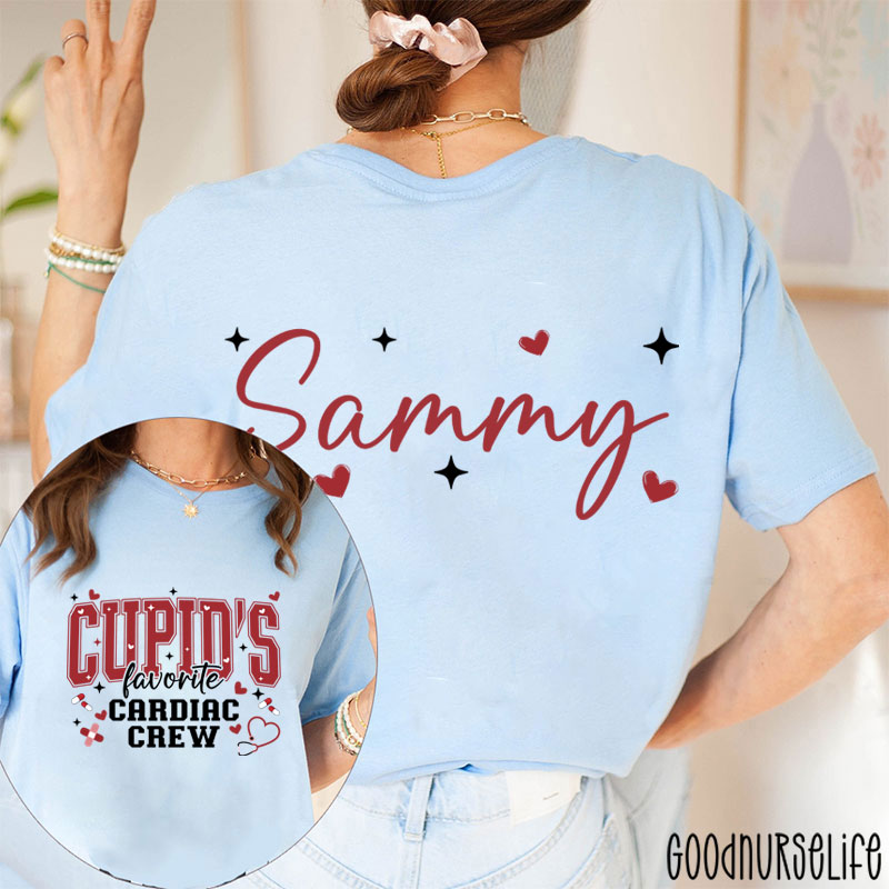 Personalized Cupid's Favorite Nurse Two Sided T-Shirt