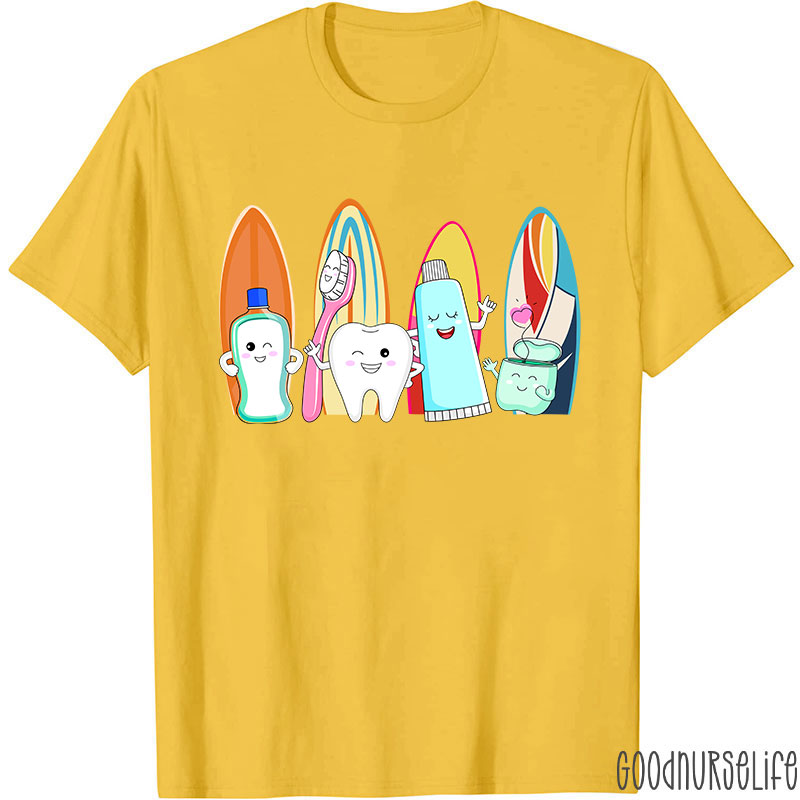 Tooth Teeth Swim And Sun Beach Summer Dentist T-Shirt