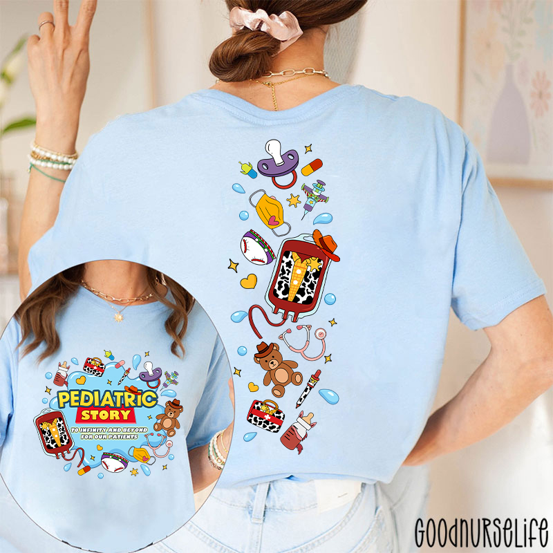 Pediatric Story To Infinity And Beyond Two Sided T-Shirt